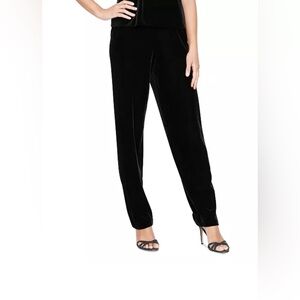 RONNI NICOLE BLACK VELVET PANTS  SLIM-LEG WOMEN GLITTER LINES ASIDES SIZE MEDIUM